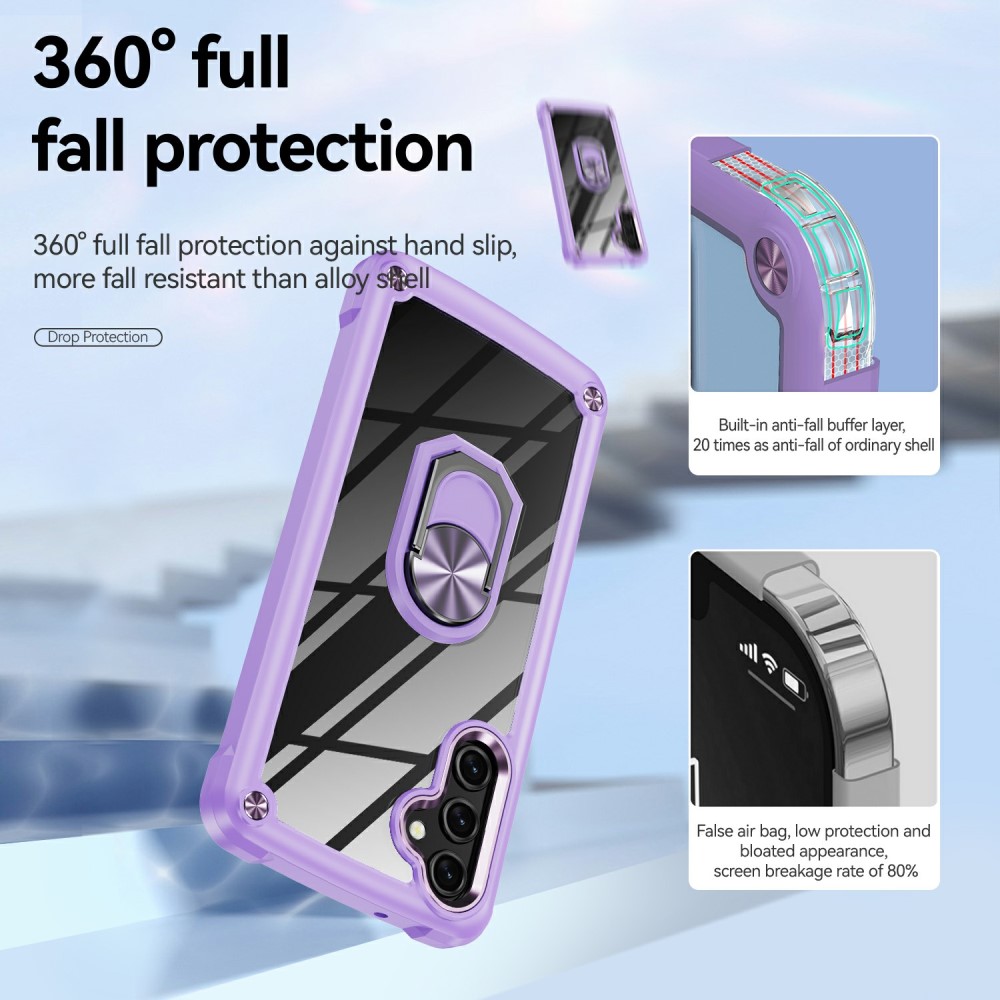  Samsung Galaxy A16/A26 5G Skal Shockproof Ring Hybrid Lila