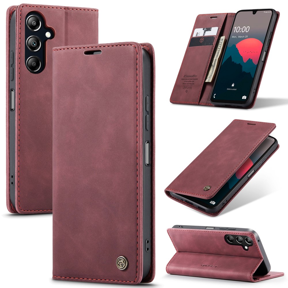 CASEME CASEME Galaxy A16/A26 5G Fodral Flip Retro Läder Röd