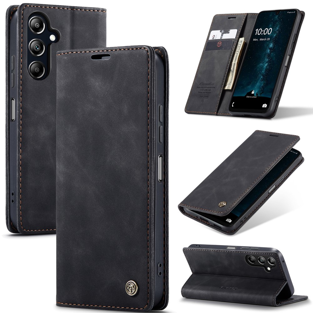 CASEME CASEME Galaxy A16/A26 5G Fodral Flip Retro Läder Svart