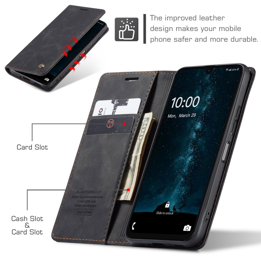 CASEME CASEME Galaxy A16/A26 5G Fodral Flip Retro Läder Svart