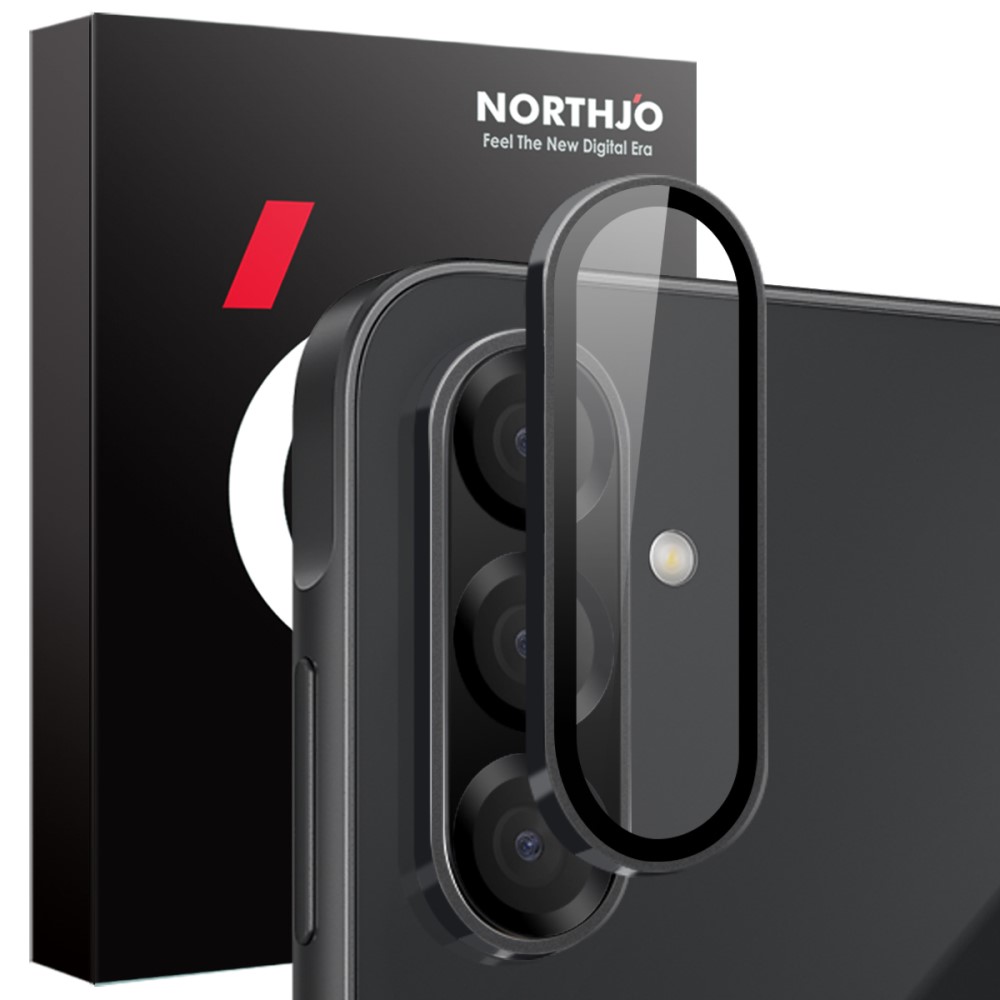 NORTHJO NORTHJO Galaxy A26 5G Linsskydd Härdat Glas Svart