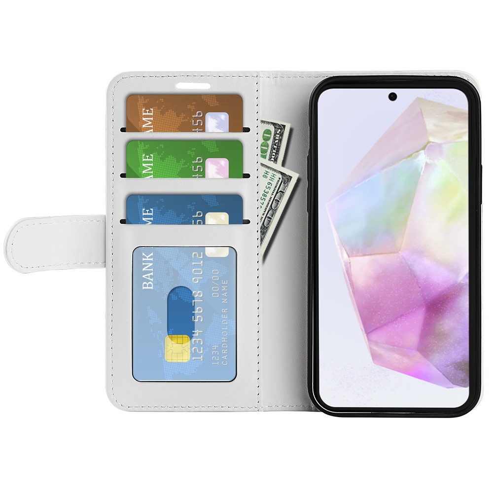  Samsung Galaxy A36 5G/A56 5G Fodral Crazy Horse Läder Vit