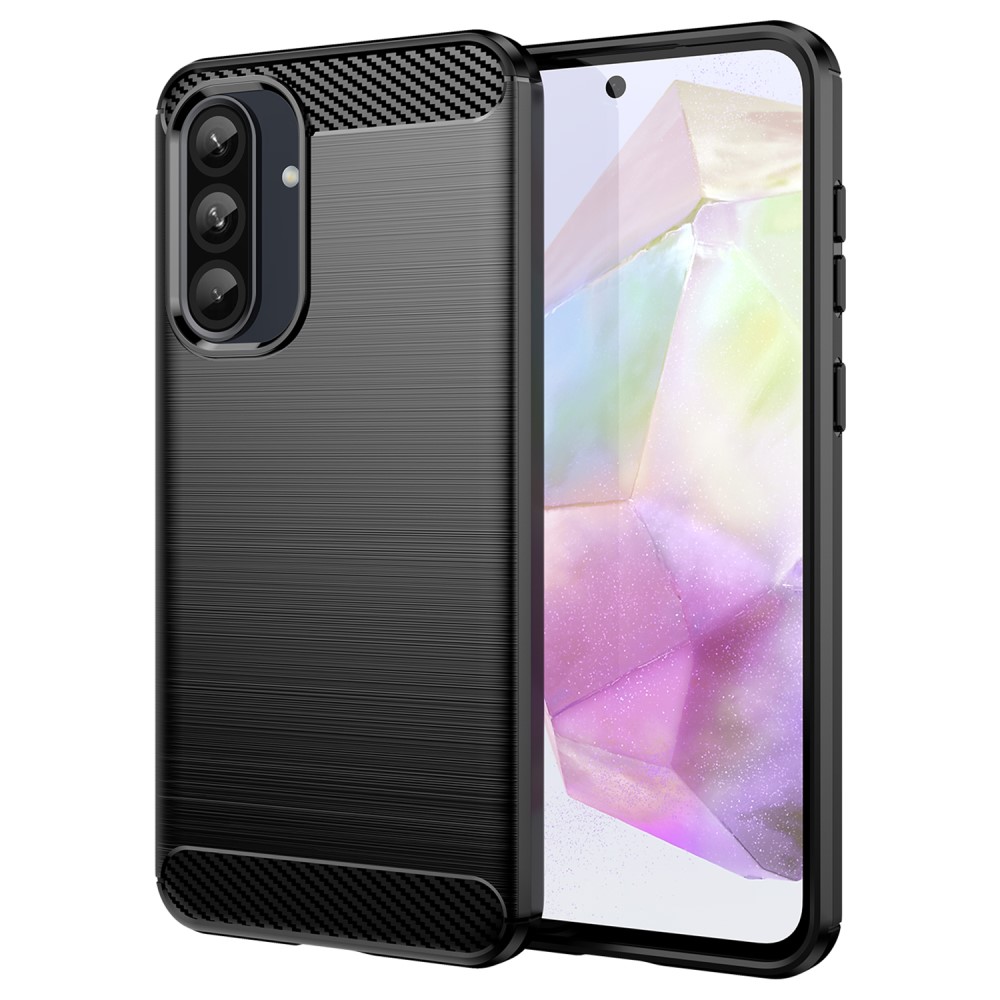  Samsung Galaxy A56 5G / A36 5G Skal Borstad Stål Svart