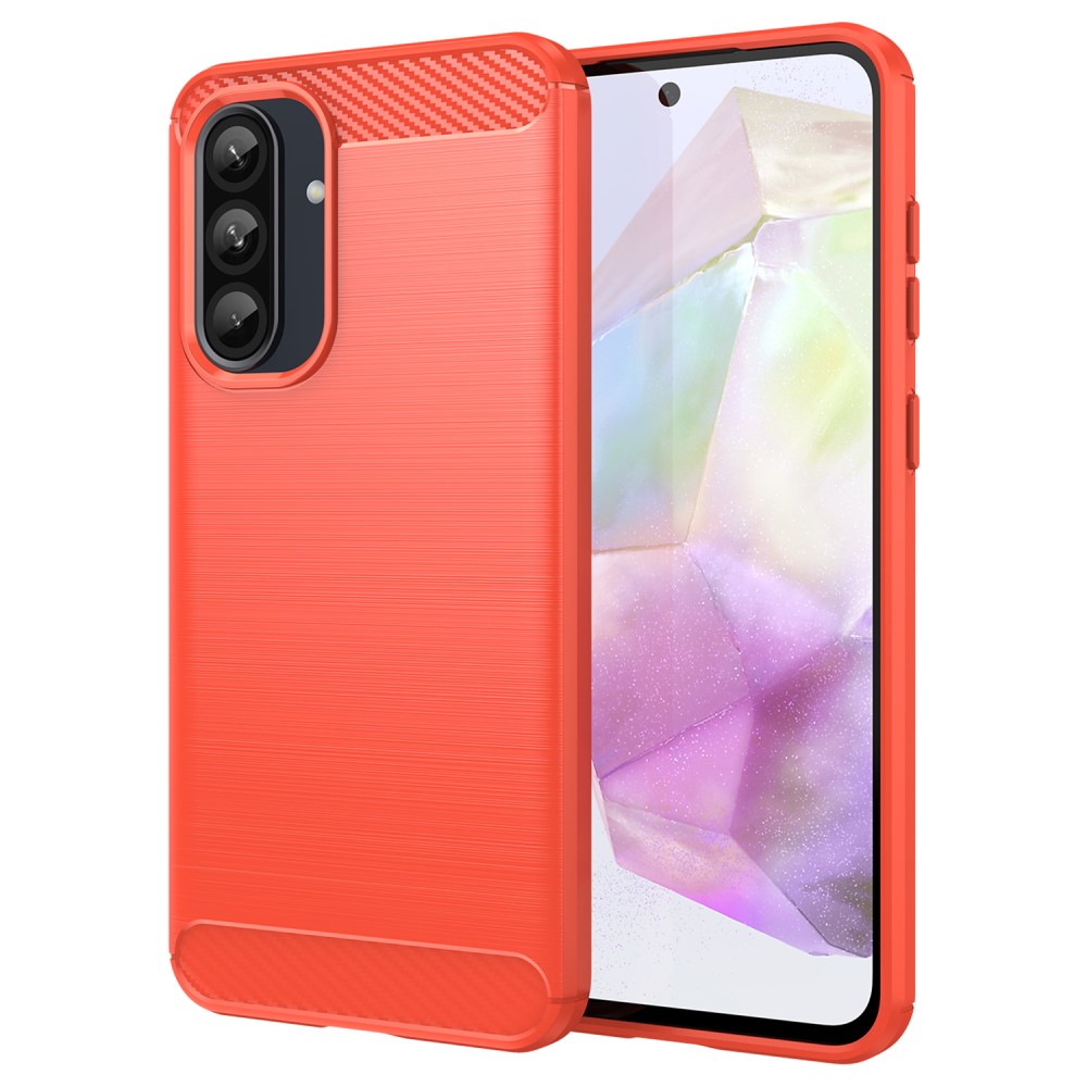  Samsung Galaxy A56 5G / A36 5G Skal Borstad Stål Röd