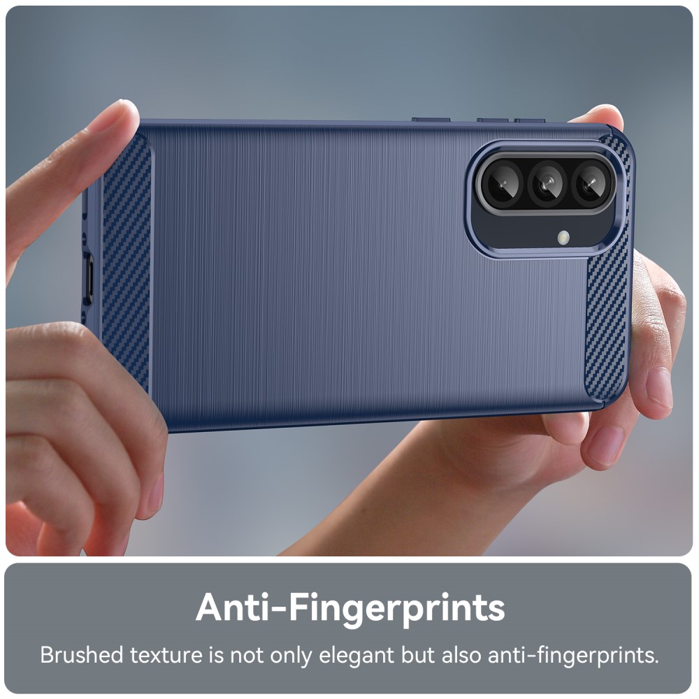  Samsung Galaxy A56 5G / A36 5G Skal Borstad Stål Blå