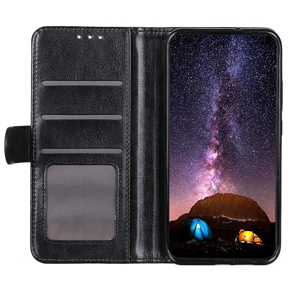 Samsung Galaxy A36 5G/A56 5G Fodral Crazy Horse Läder Svart
