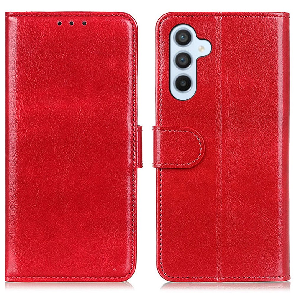  Samsung Galaxy A36 5G/A56 5G Fodral Crazy Horse Läder Röd
