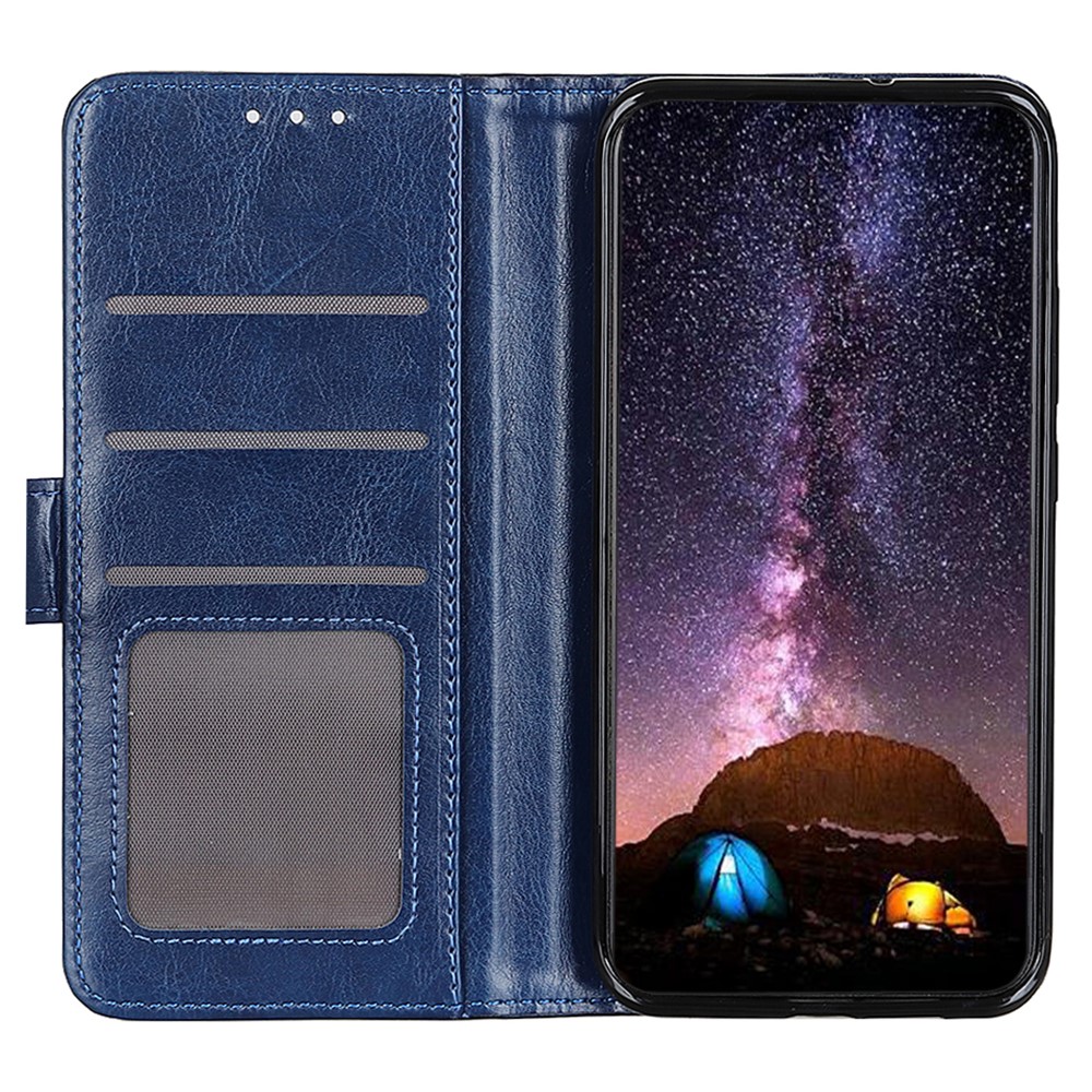  Samsung Galaxy A36 5G/A56 5G Fodral Crazy Horse Läder Blå