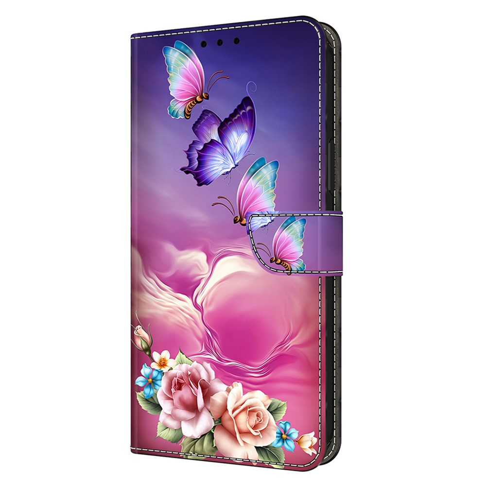  Galaxy A36 5G/A56 5G Fodral Med Tryck Blommor/Fjärilar