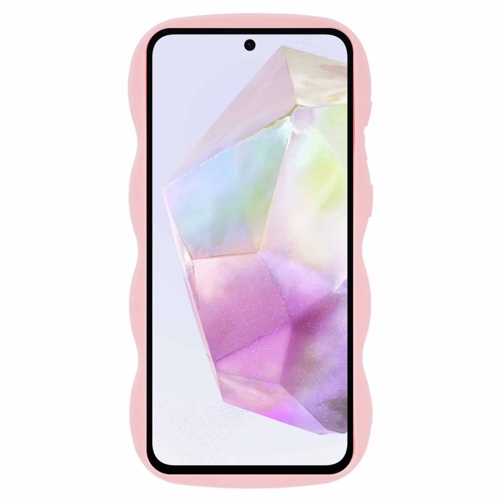  Samsung Galaxy A56 5G / A36 5G Mobilskal Wavy Ljus Rosa