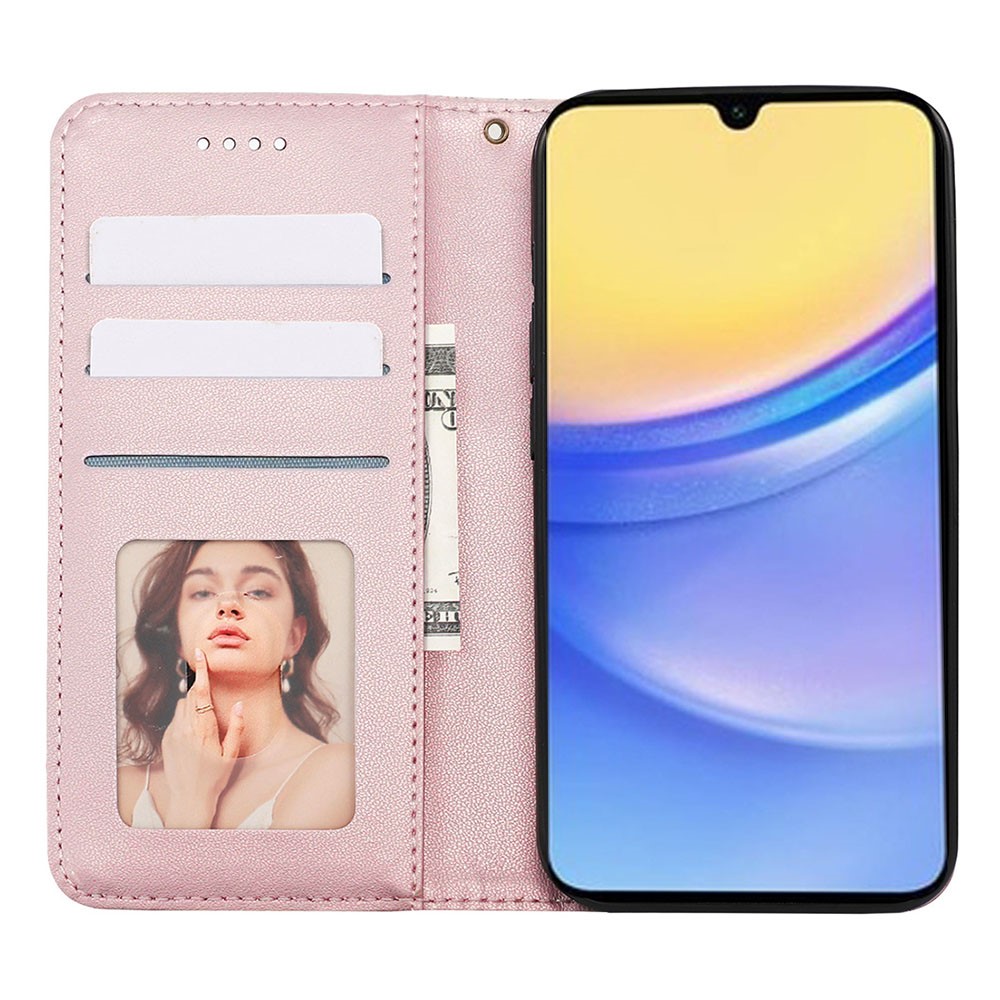  Samsung Galaxy A56 5G/A36 5G Fodral Flip Läder Roséguld