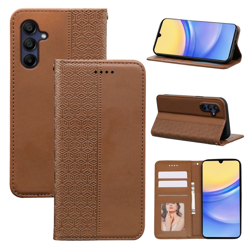  Samsung Galaxy A56 5G/A36 5G Fodral Flip Läder Brun