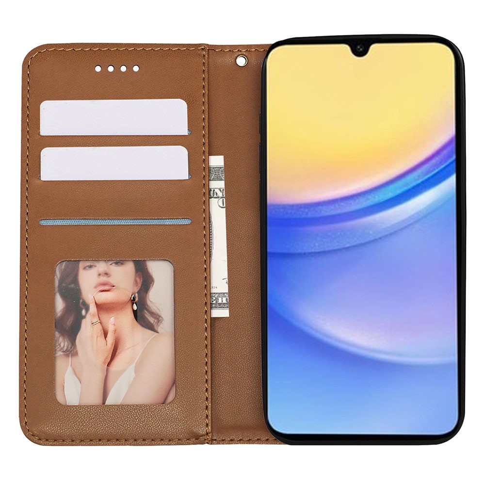  Samsung Galaxy A56 5G/A36 5G Fodral Flip Läder Brun