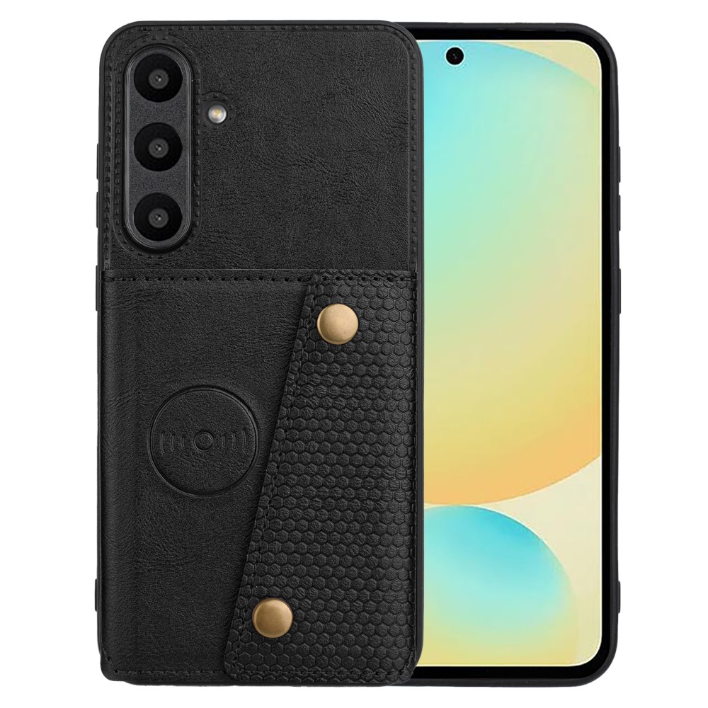  Galaxy A56 5G/A36 5G Skal Läder Med Kortfack Och Magnet