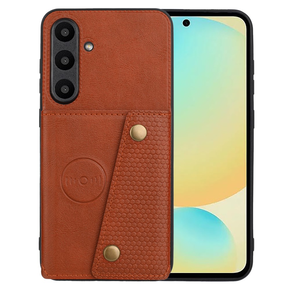  Galaxy A56 5G/A36 5G Skal Läder Med Kortfack Och Magnet