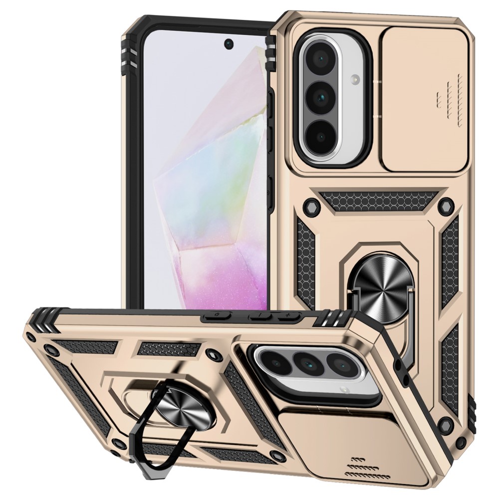  Samsung Galaxy A56 5G/A36 5G Skal CamShield Ring Hybrid Guld