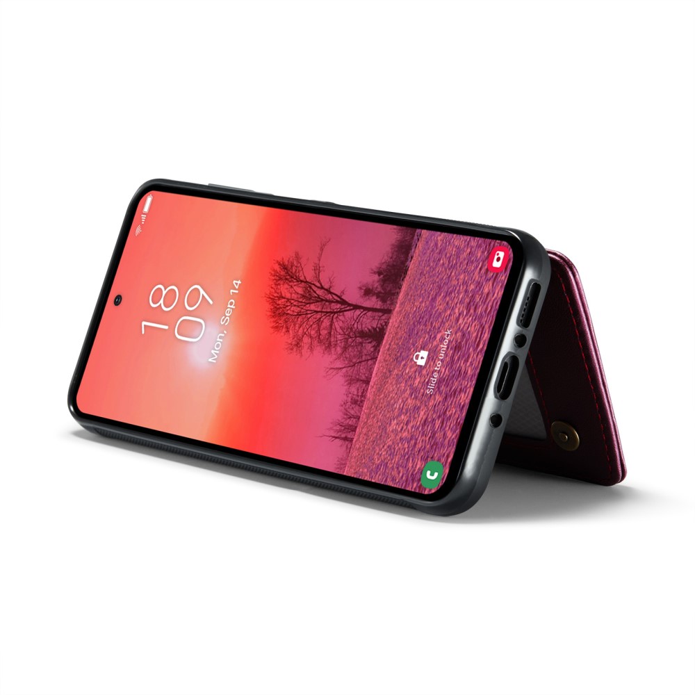 CASEME CASEME Galaxy A56 5G/A36 5G Skal RFID Kickstand Plånbok Röd