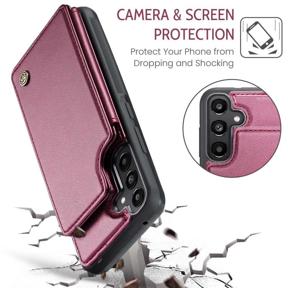 CASEME CASEME Galaxy A56 5G/A36 5G Skal RFID Kickstand Plånbok Röd