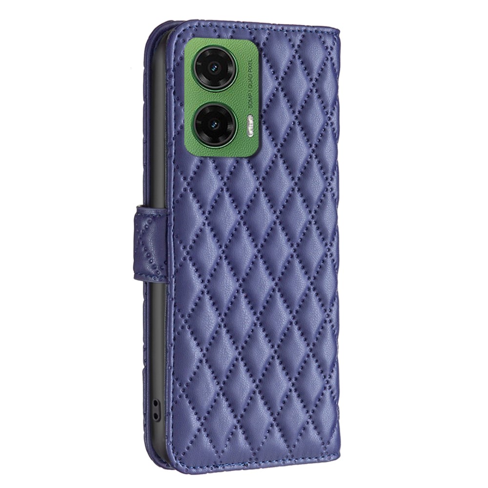  Motorola Moto G35 5G Fodral Diamond Läder Blå
