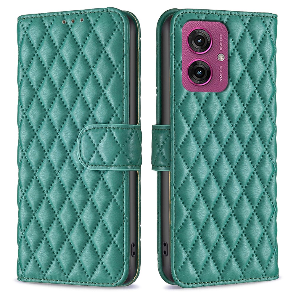  Motorola Moto G55 5G Fodral Diamond Läder Grön