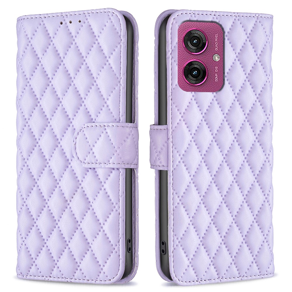  Motorola Moto G55 5G Fodral Diamond Läder Lila