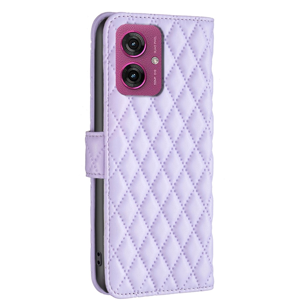  Motorola Moto G55 5G Fodral Diamond Läder Lila