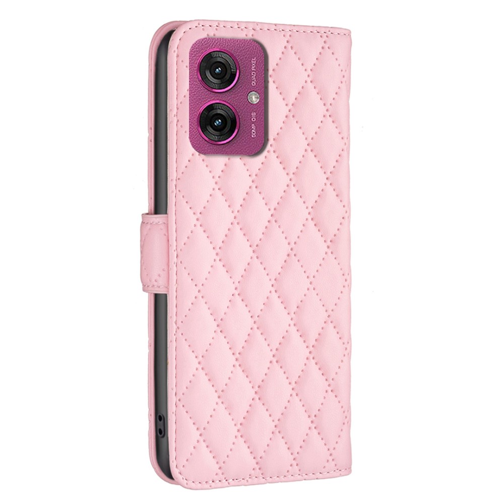  Motorola Moto G55 5G Fodral Diamond Läder Rosa