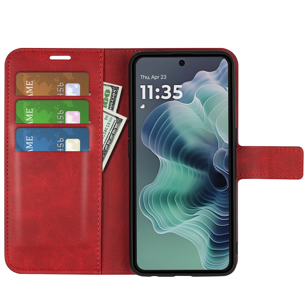 Motorola Moto G35 5G Fodral Läder Röd