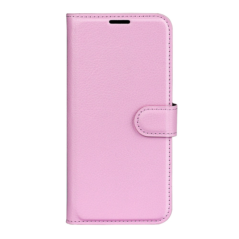  Motorola Moto G35 5G Fodral Litchi Läder Ljus Rosa
