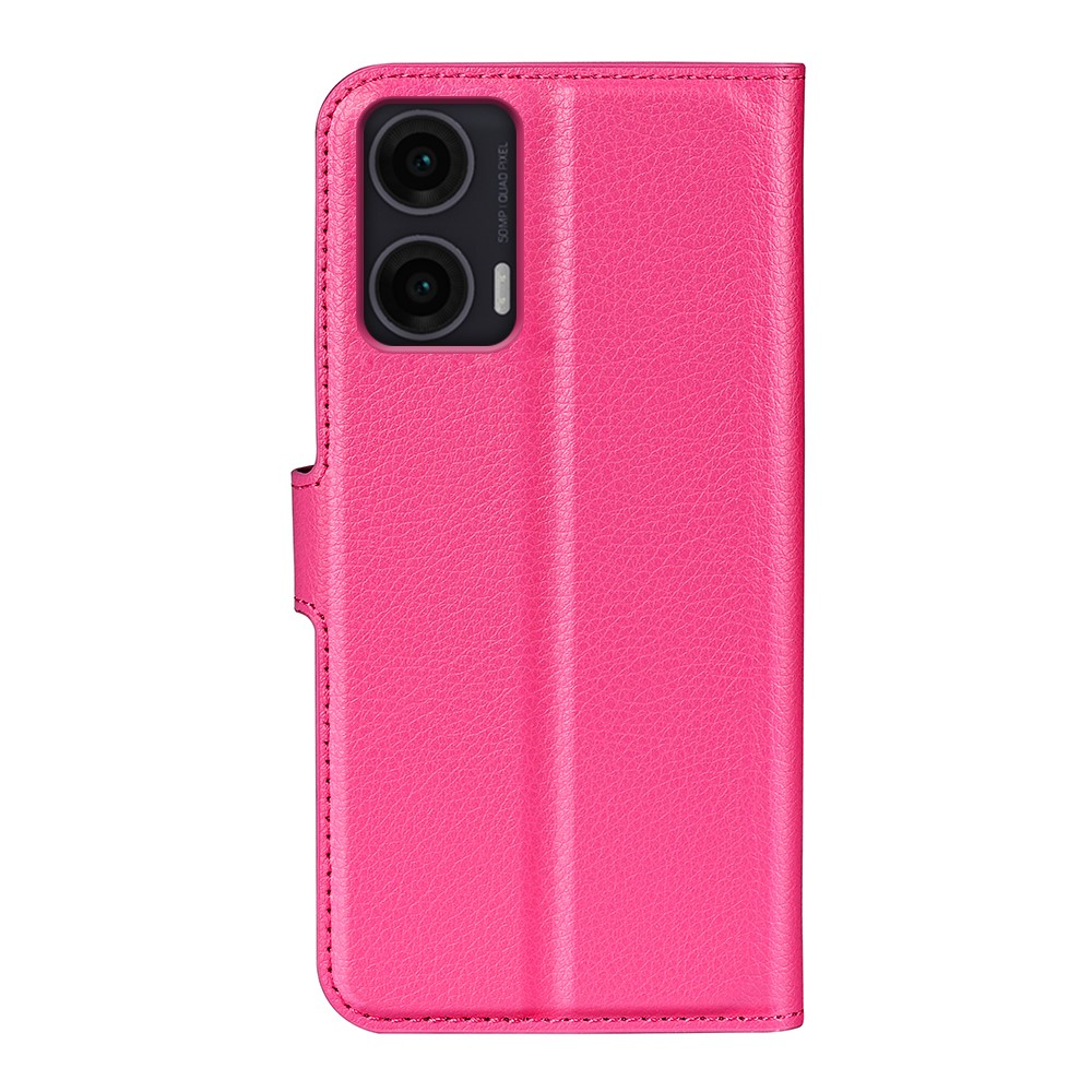  Motorola Moto G35 5G Fodral Litchi Läder Rosa