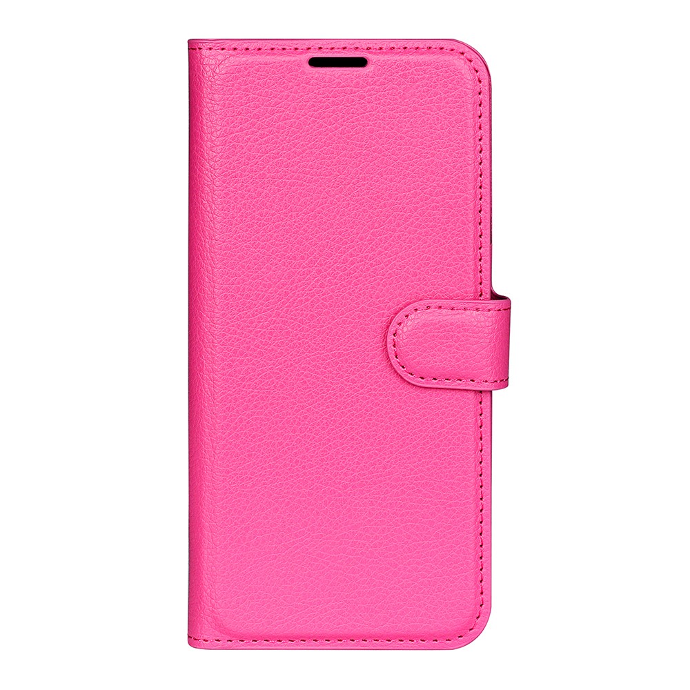  Motorola Moto G55 5G Fodral Litchi Läder Rosa