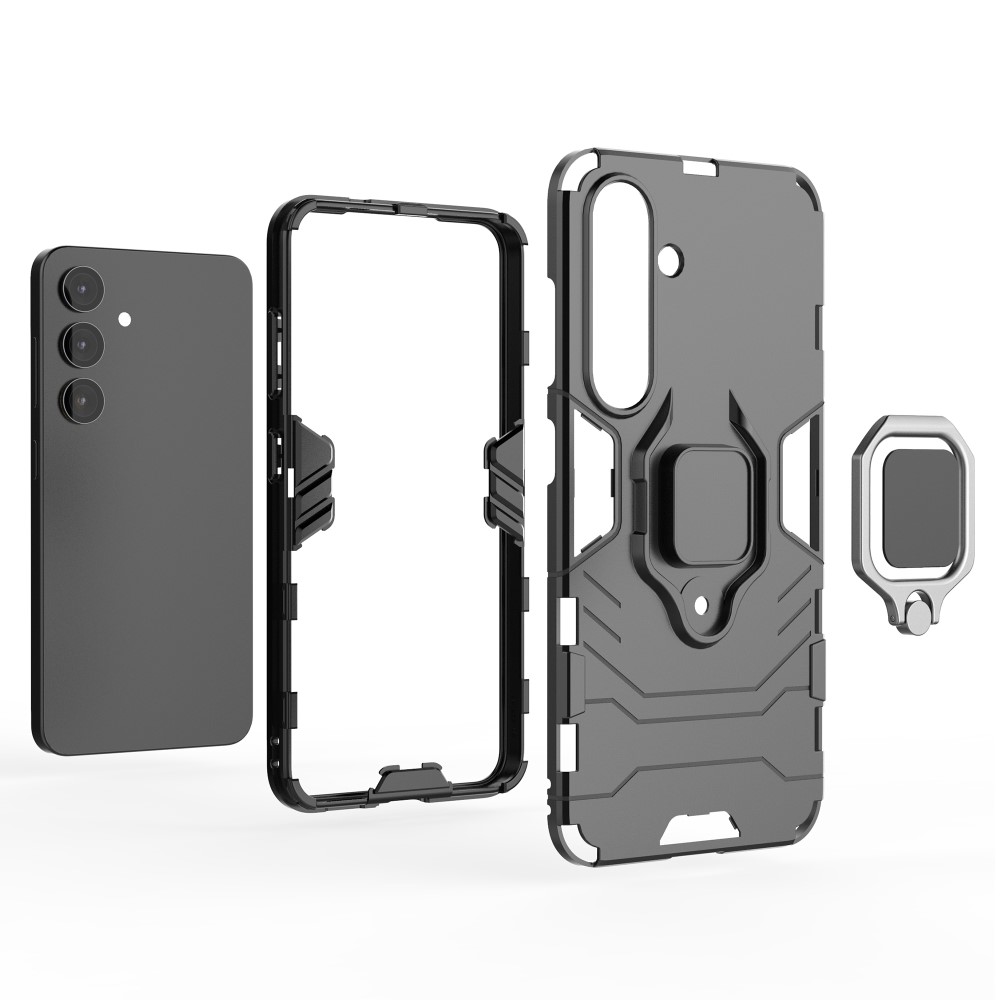  Samsung Galaxy S25 Plus Skal Hybrid Armor Ring Svart