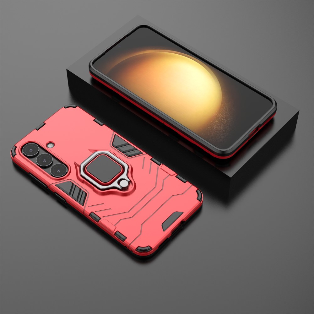  Samsung Galaxy S25 Plus Skal Hybrid Armor Ring Röd