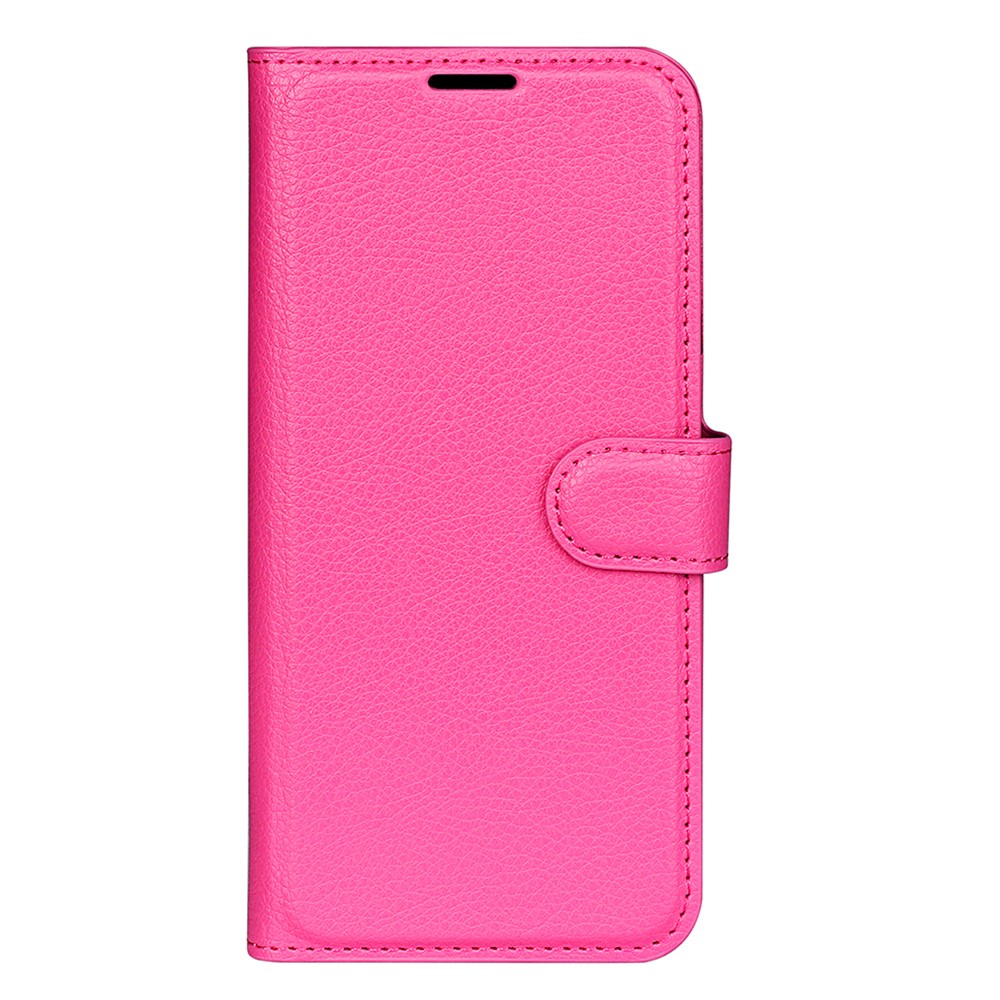  Samsung Galaxy S25 Plus Fodral Litchi Läder Rosa