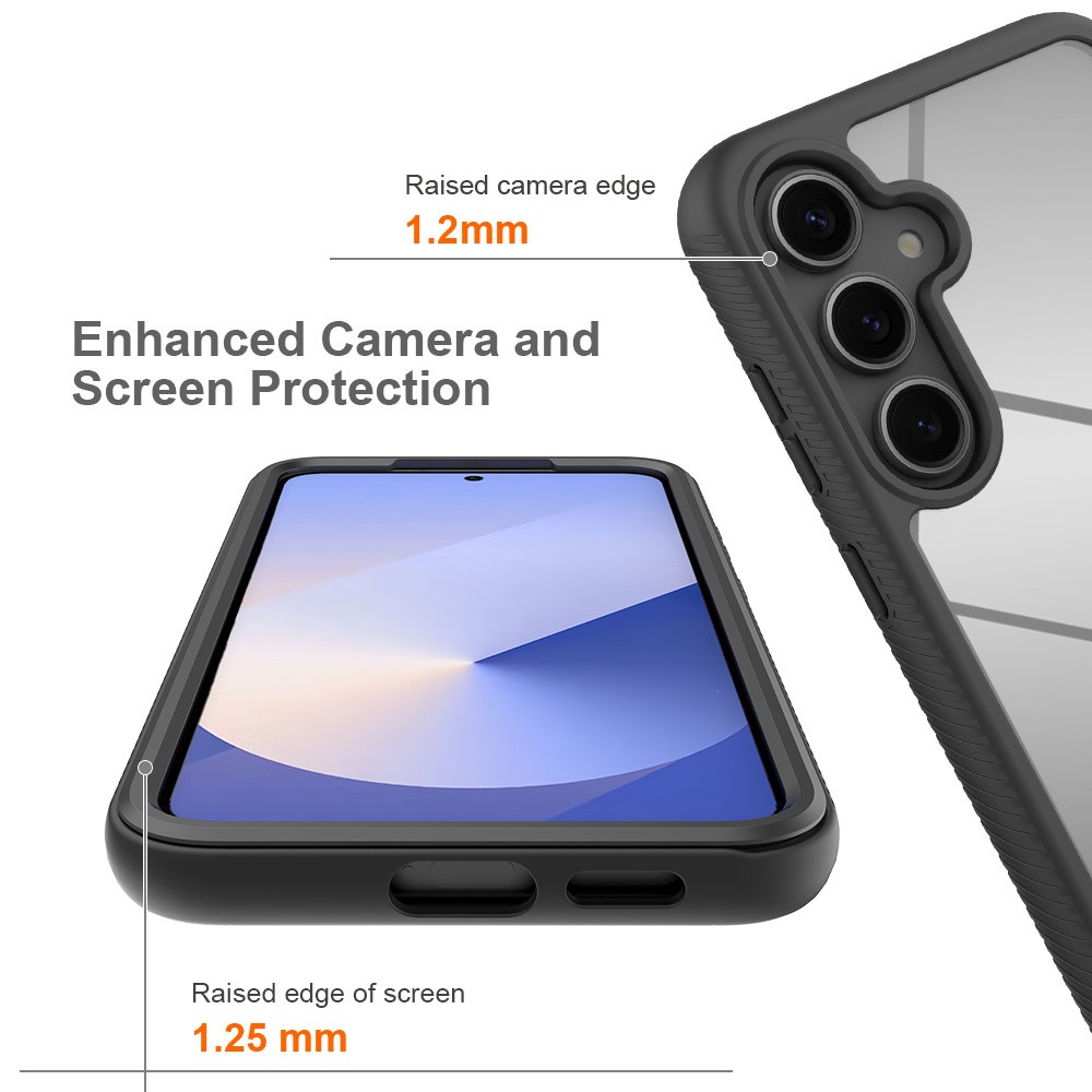  Samsung Galaxy S25 Plus Skal 360 Hybrid Defense Svart