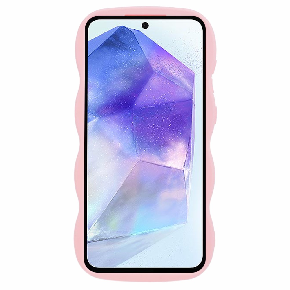  Samsung Galaxy S25 Plus Mobilskal Wavy Ljus Rosa