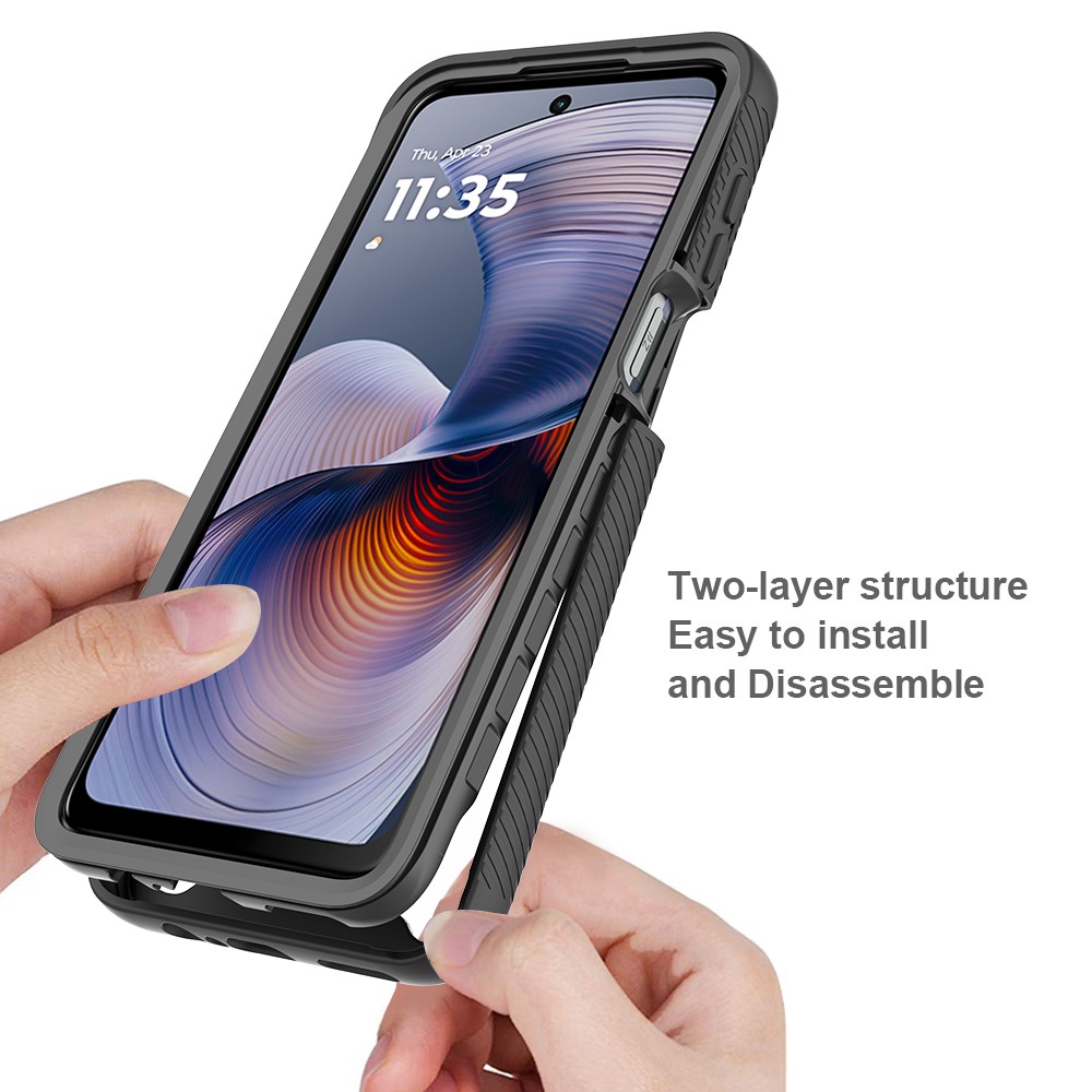  Motorola Moto G55 5G Skal Hybrid 360 Shockproof Svart