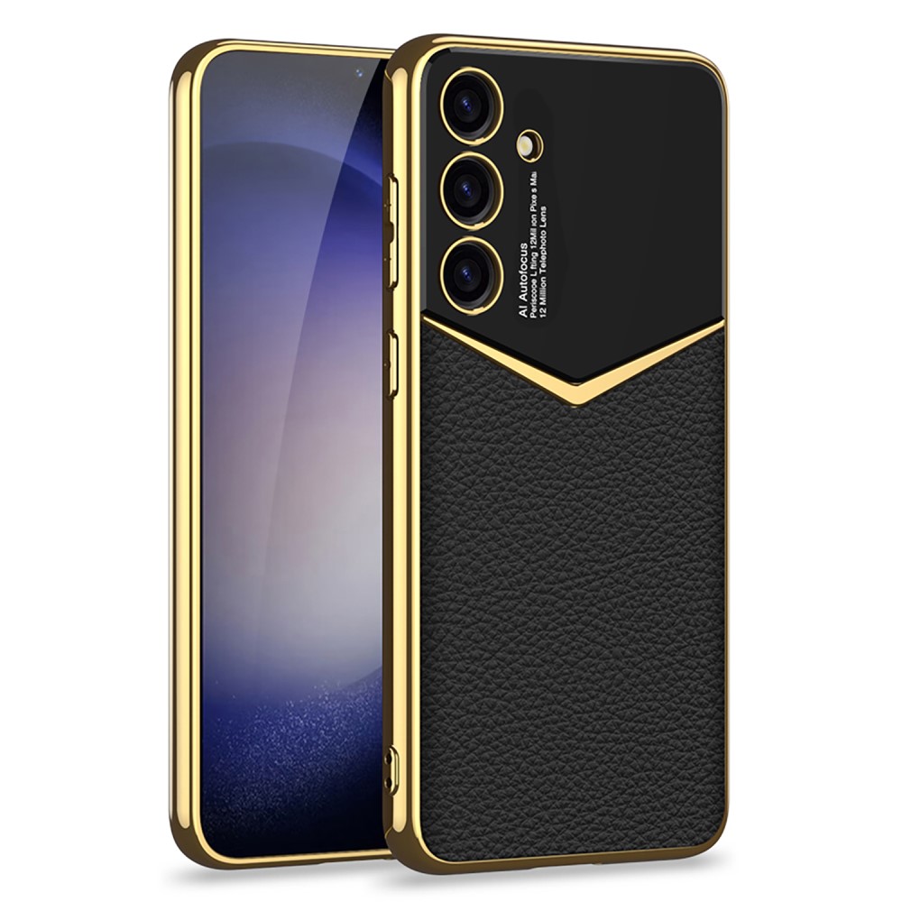 GKK GKK Galaxy S25 Plus Skal Läder Hybrid Electroplate Svart
