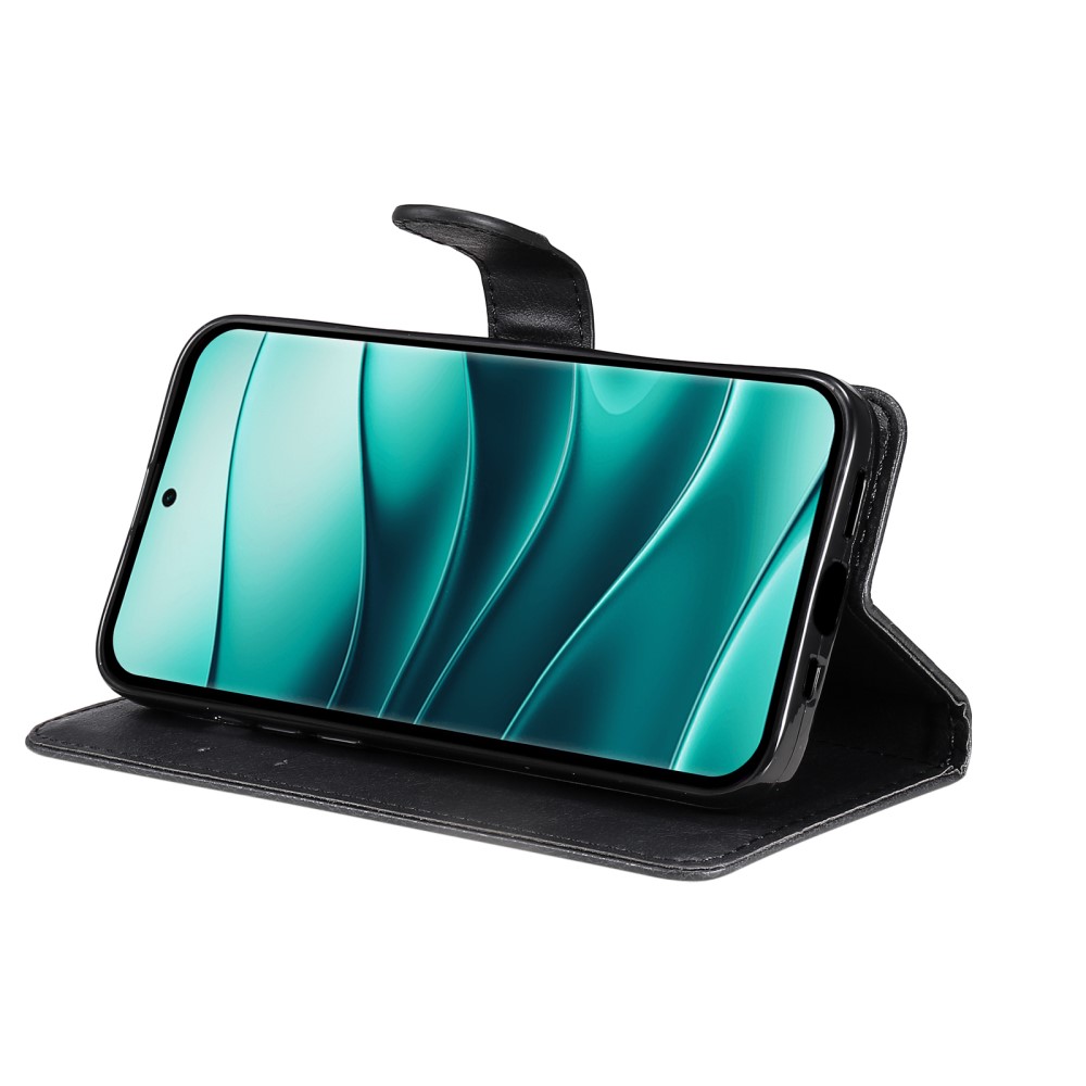  Xiaomi Redmi Note 14 Pro/Pro Plus 5G Fodral Solid Läder Svart