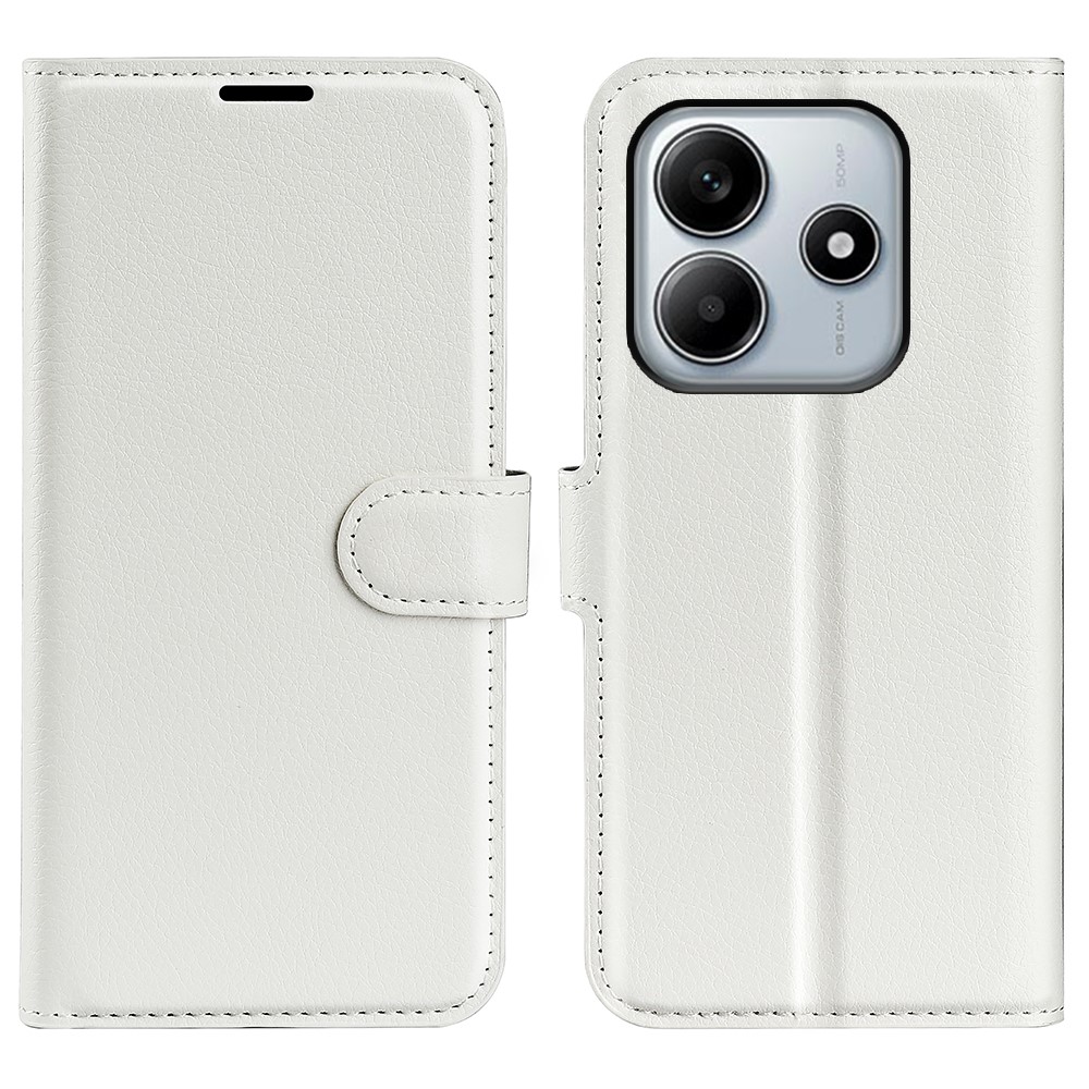  Xiaomi Redmi Note 14 5G Fodral Litchi Läder Vit