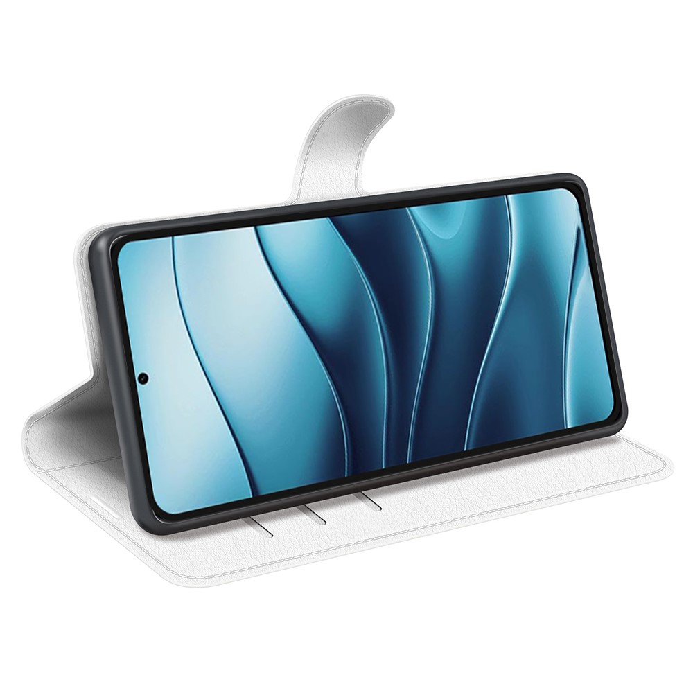  Xiaomi Redmi Note 14 5G Fodral Litchi Läder Vit