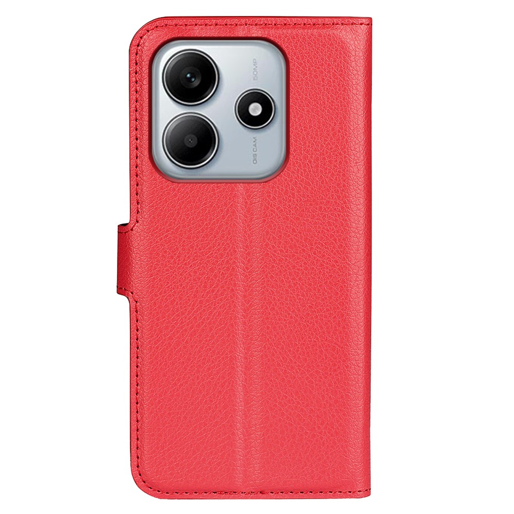  Xiaomi Redmi Note 14 5G Fodral Litchi Läder Röd