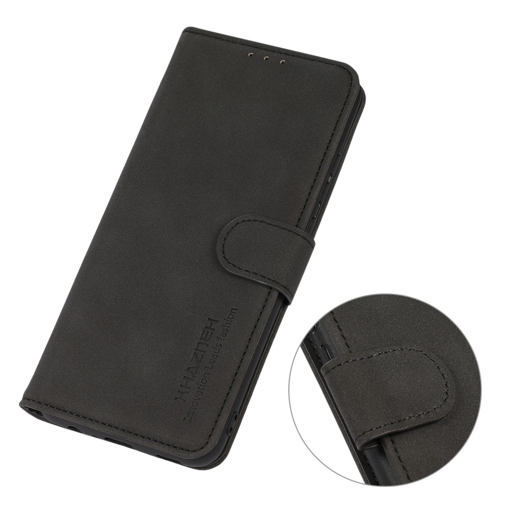 KHAZNEH KHAZNEH Xiaomi Redmi Note 14 4G Fodral Retro Läder Svart