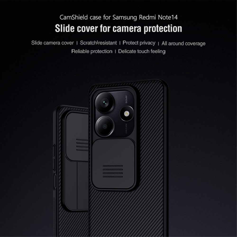 NILLKIN NILLKIN Xiaomi Redmi Note 14 5G/4G Skal CamShield Svart