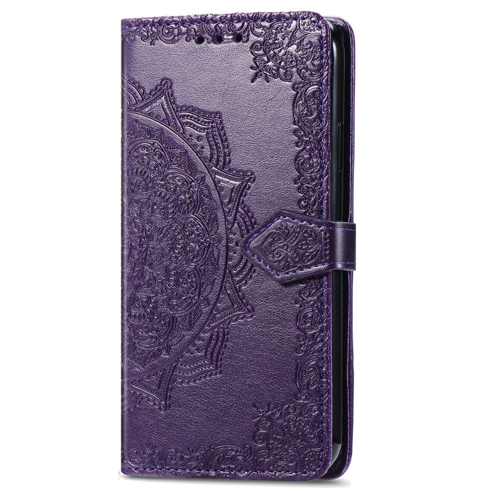  Xiaomi Redmi Note 14 5G Fodral Läder Mandala Tryck Mörk Lila