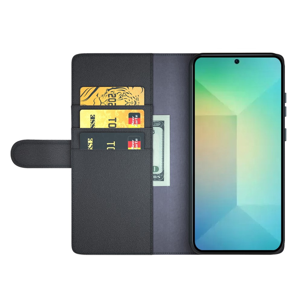  Samsung Galaxy S25 Fodral Premium Äkta Läder Svart