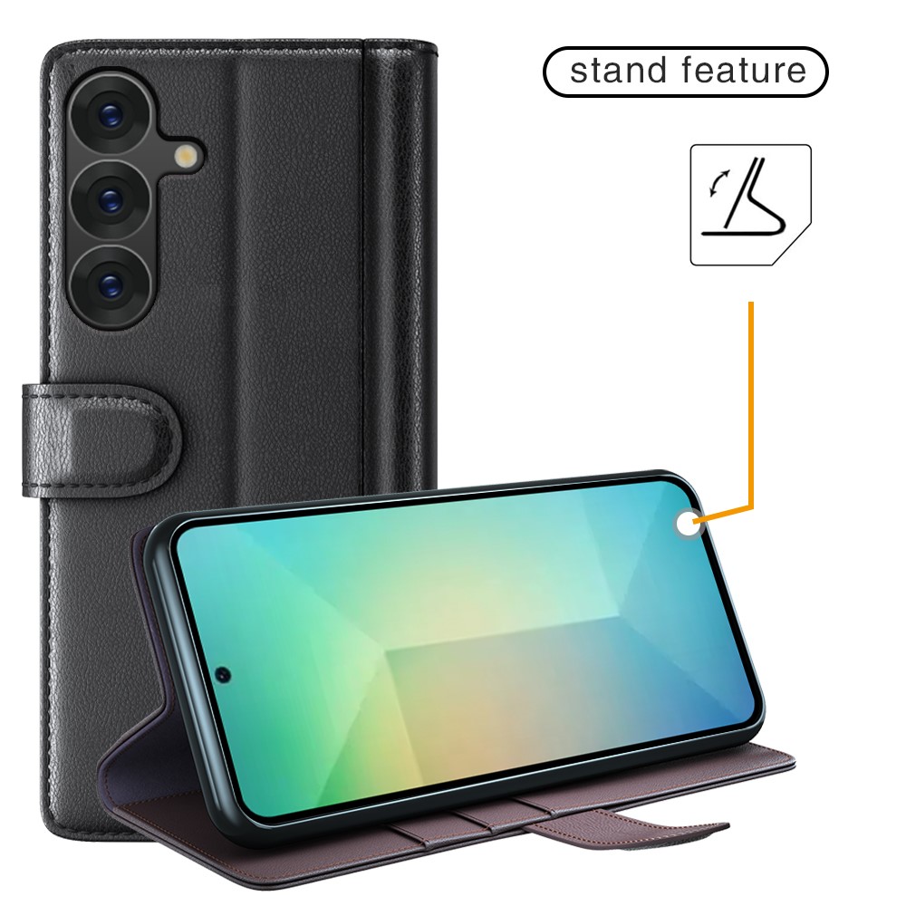  Samsung Galaxy S25 Fodral Premium Äkta Läder Brun