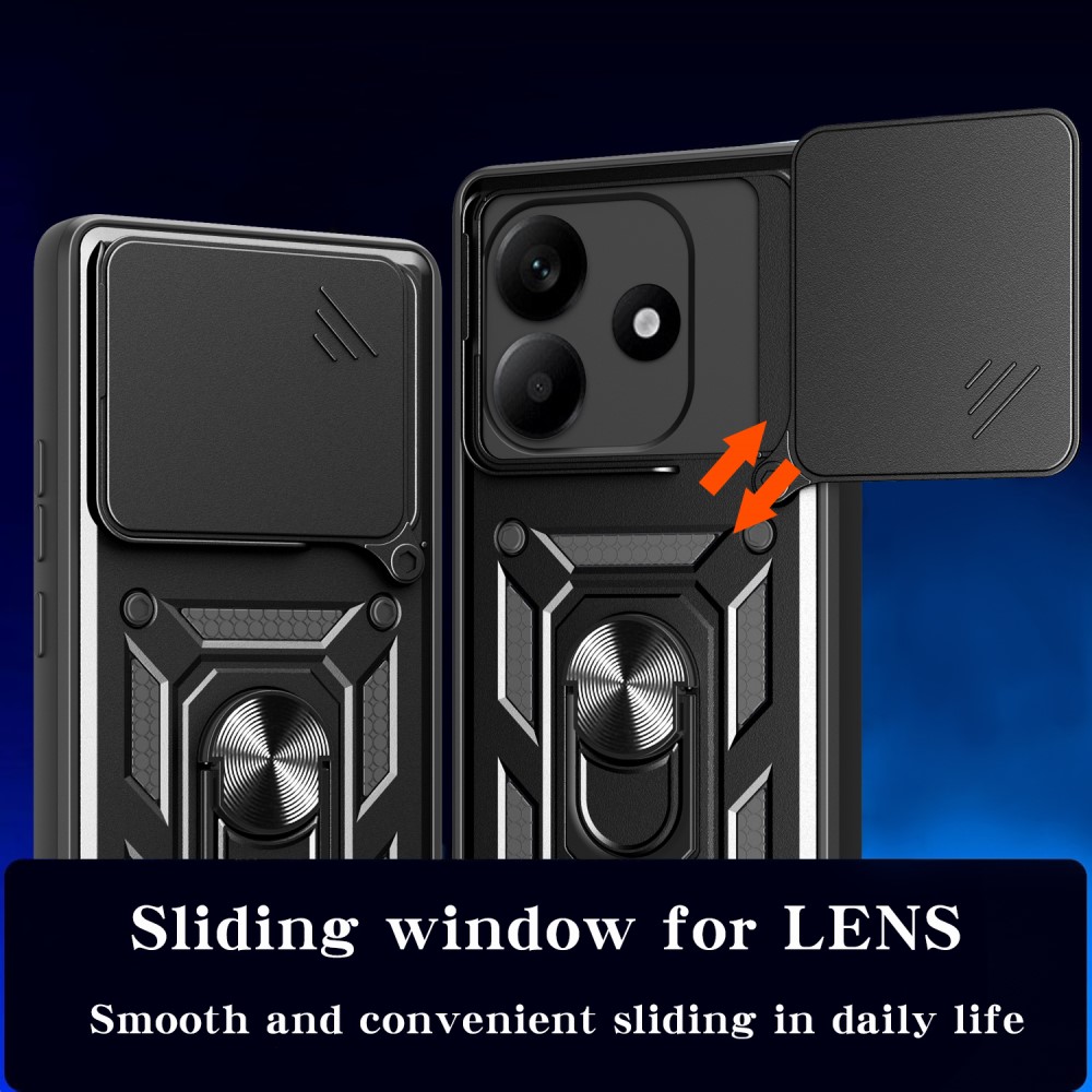  Xiaomi Redmi Note 14 5G Skal CamShield Hybrid Ring Blå