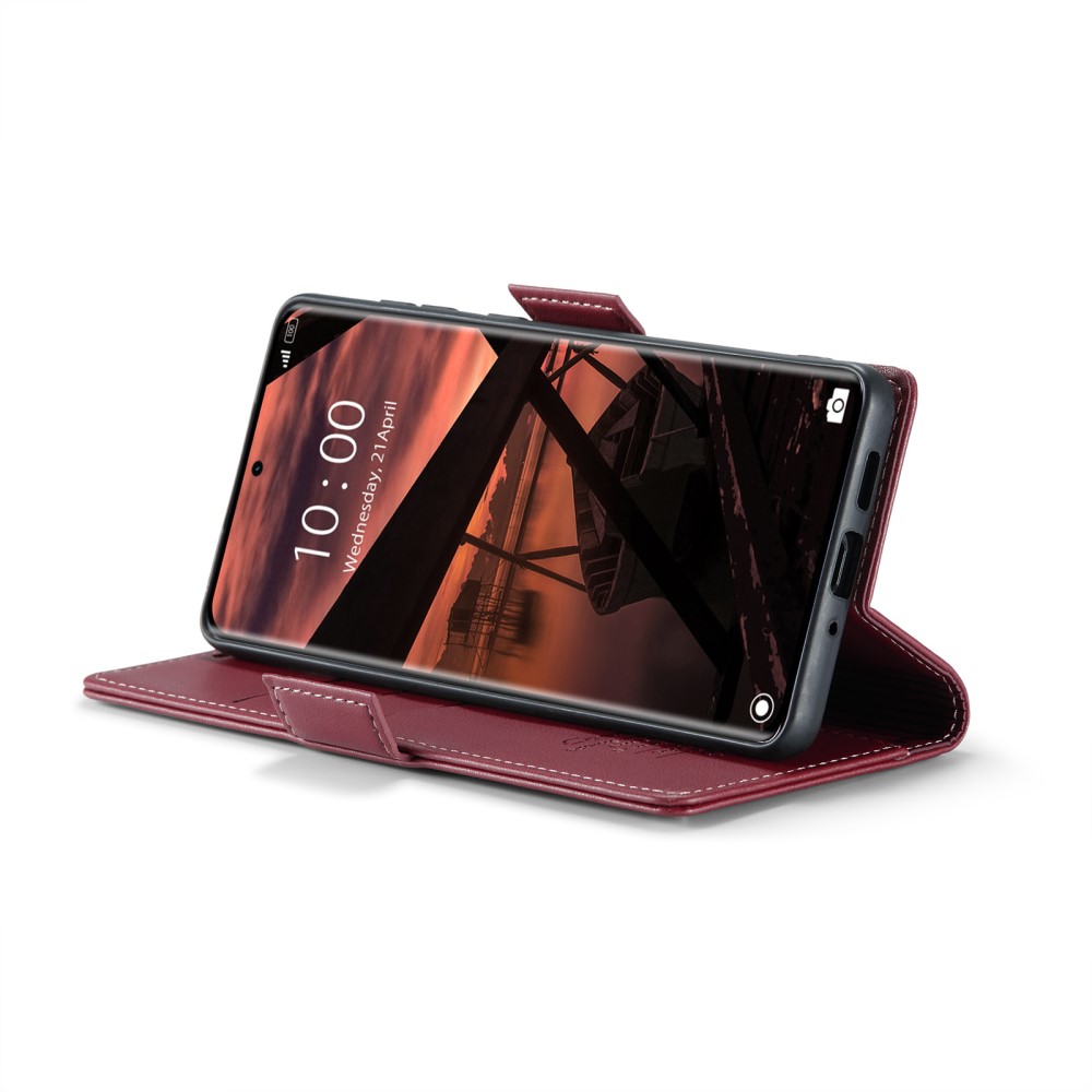 CASEME CASEME Redmi Note 14 Pro/Pro Plus 5G Fodral RFID Läder Röd