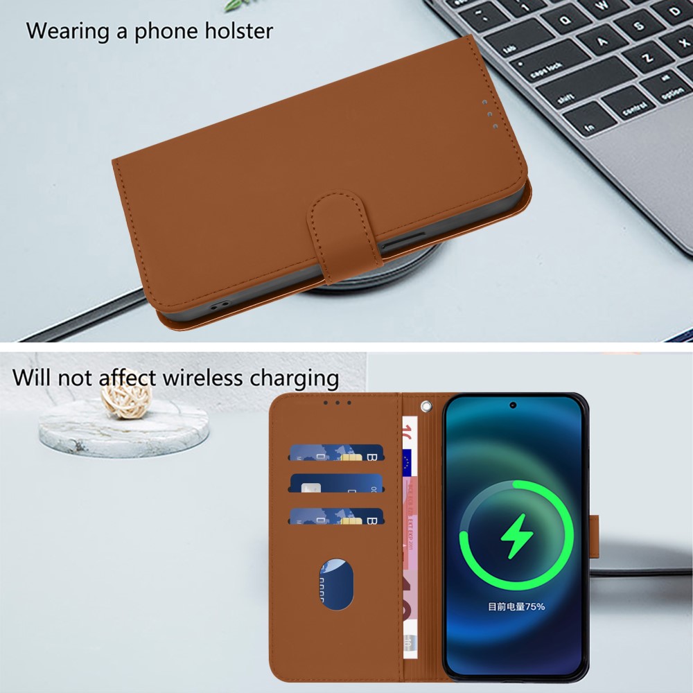  Xiaomi Redmi Note 14 Pro/Pro Plus 5G Fodral Läder Brun